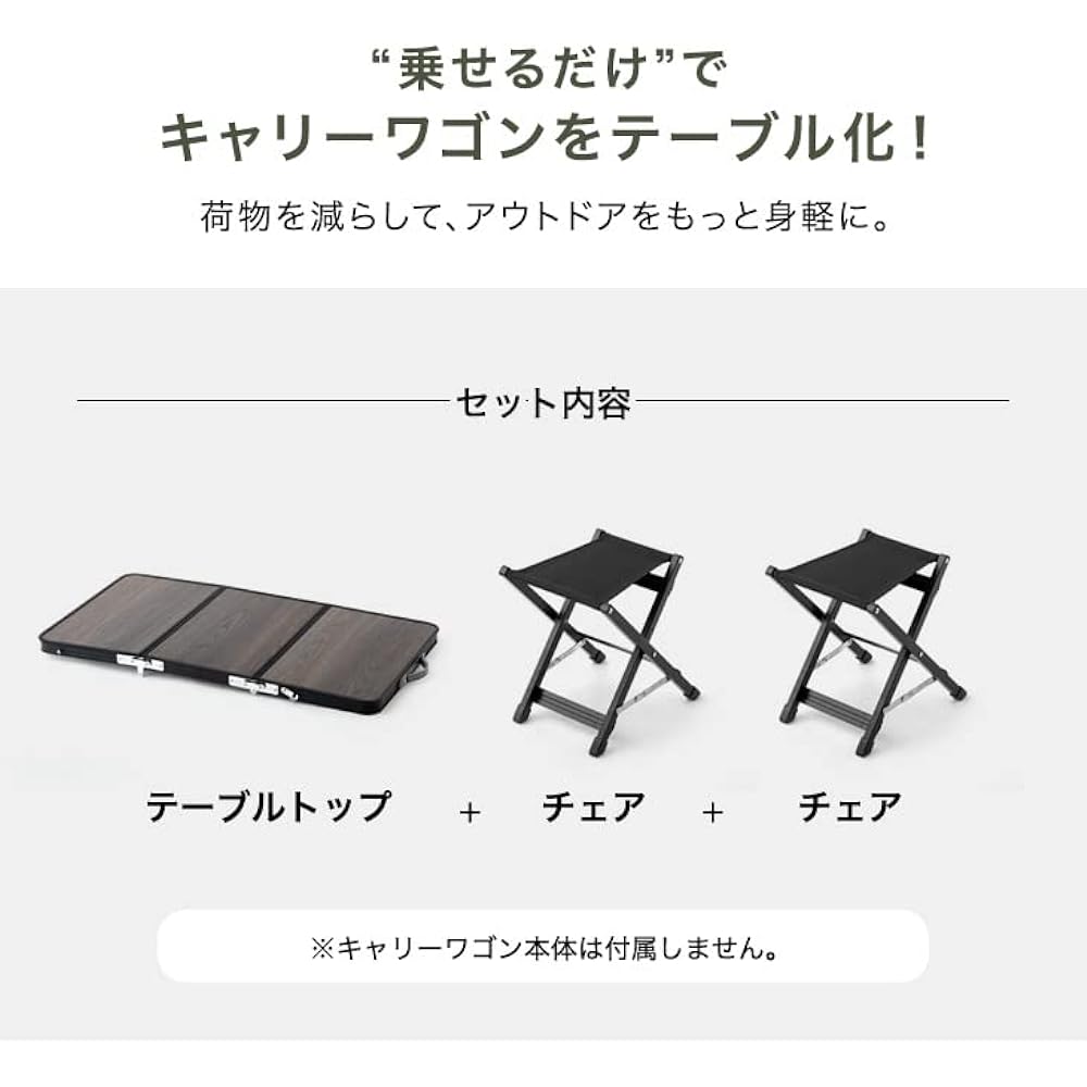 ENDLESS-BASS Table Top Chair Set of 2 Just place the wagon and it becomes a table! Our 200L carry wagon [Product number: 45600002 only] 75200041 (79338)