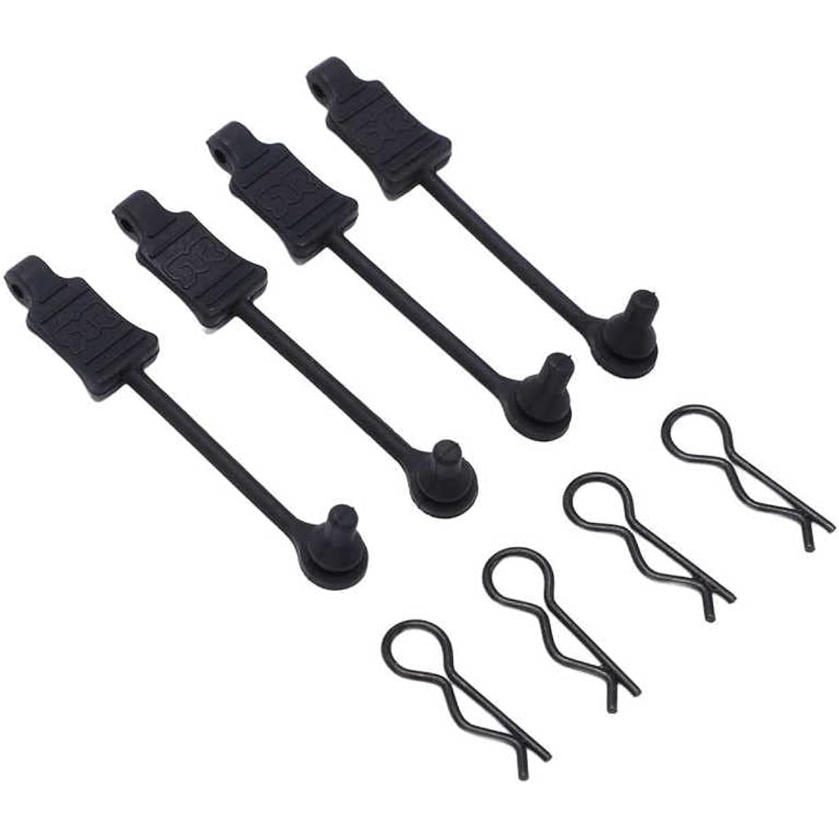 RC Body Clip Retainer Upgrade Parts for 1/10 ARRMA 3s & Mega Vorteks Senton Granite Big Rock Typhon etc. 4pcs/set AR390165(Black)