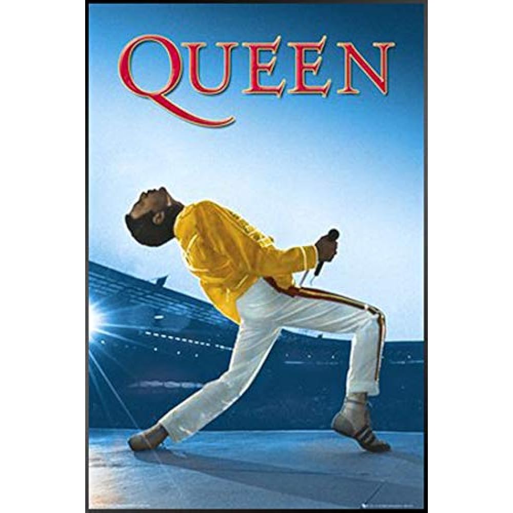 Tri-X Art Frame/People Silver 92×61.5cm Poster QUEEN/wembley+Aluminum Frame LP-1157S