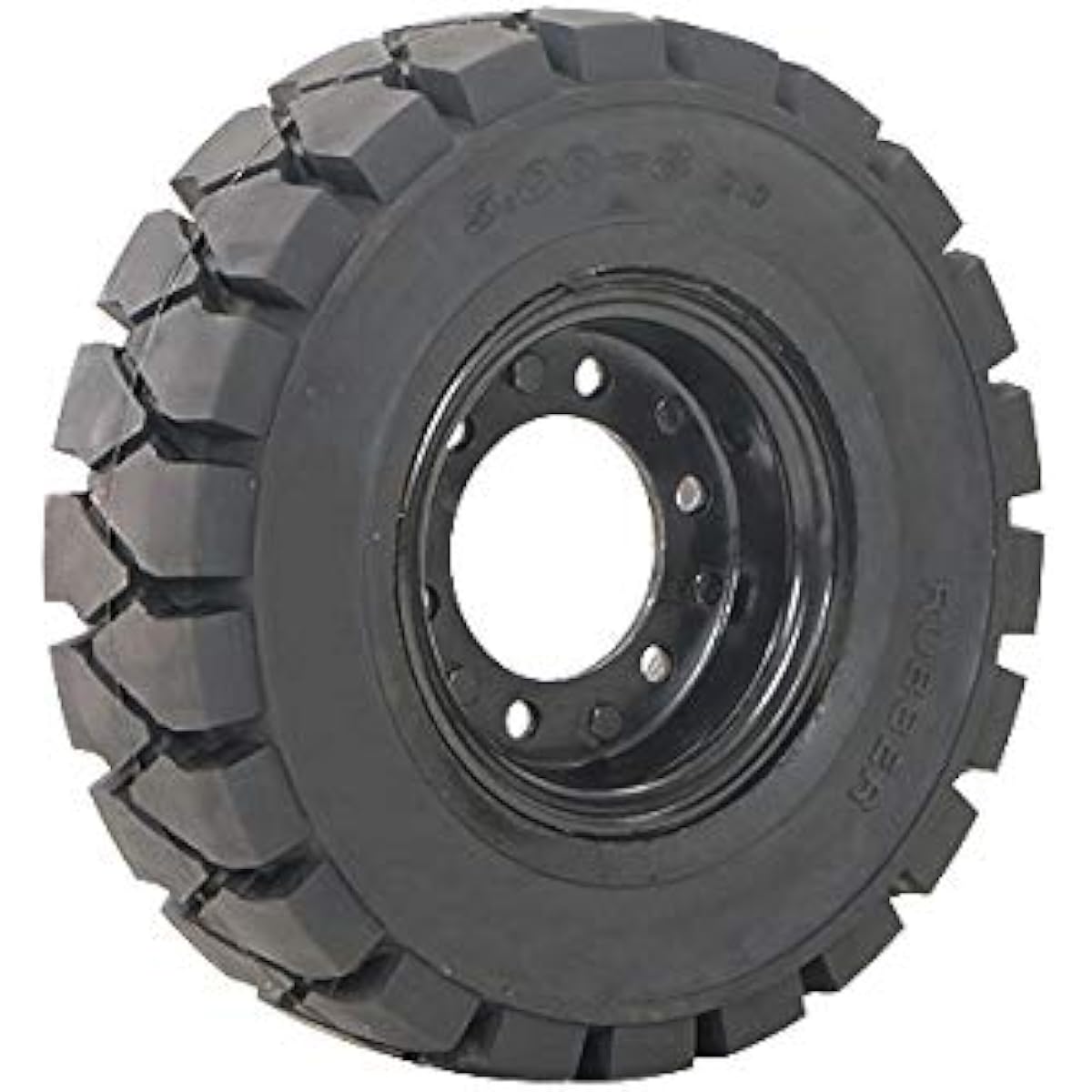 tires with matching wheels, 1 piece TR1, tire size 5.00-8, rim width 3.00, number of holes 6, hub hole diameter approx. 110mm, puncture-proof tire, black, TOYOTA, Komatsu, puncture-proof tire for forklift, forklift tire, spare, replacement, flifttiretr1