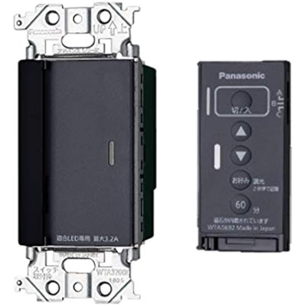 Panasonic LED dimming remote control 2-wire/main unit/3-way wiring compatible matte gray WTA56713H