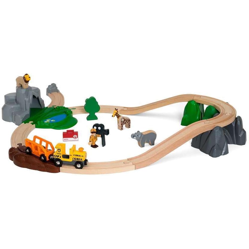 BRIO WORLD Safari Adventure Set [Wooden Rail Toy] 33960