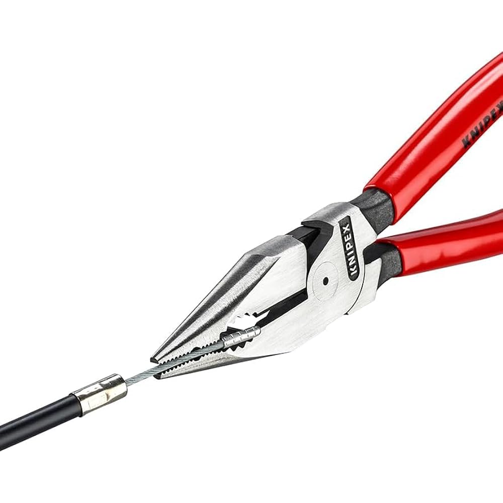 KNIPEX Needle Nose Pliers Plastic Coated Handle Total Length 185mm 0821-185SB