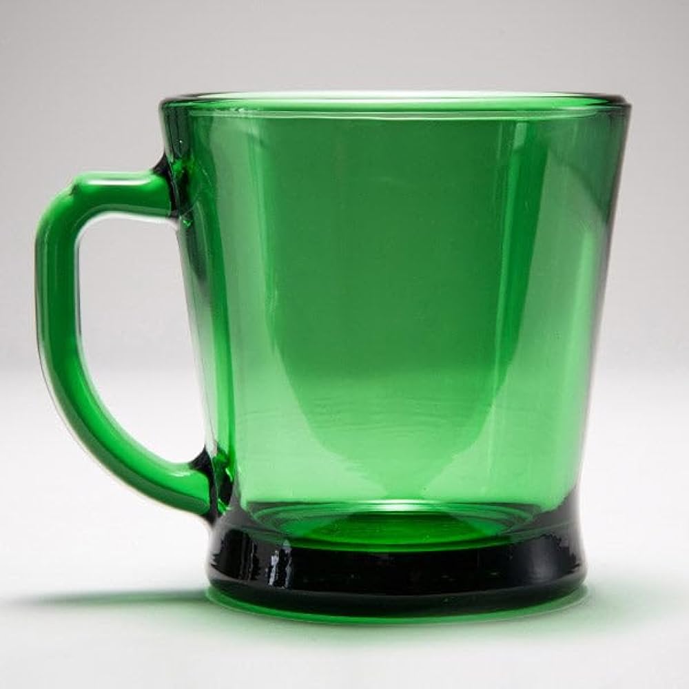 Fire-King D Handle Mug Forest Green