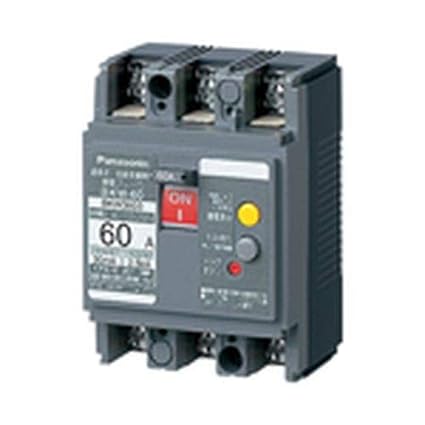 Panasonic Earth Leakage Breaker BKW-60 Type 3P3E with OC 50A 30mA (combined with overcurrent protection) BKW35031