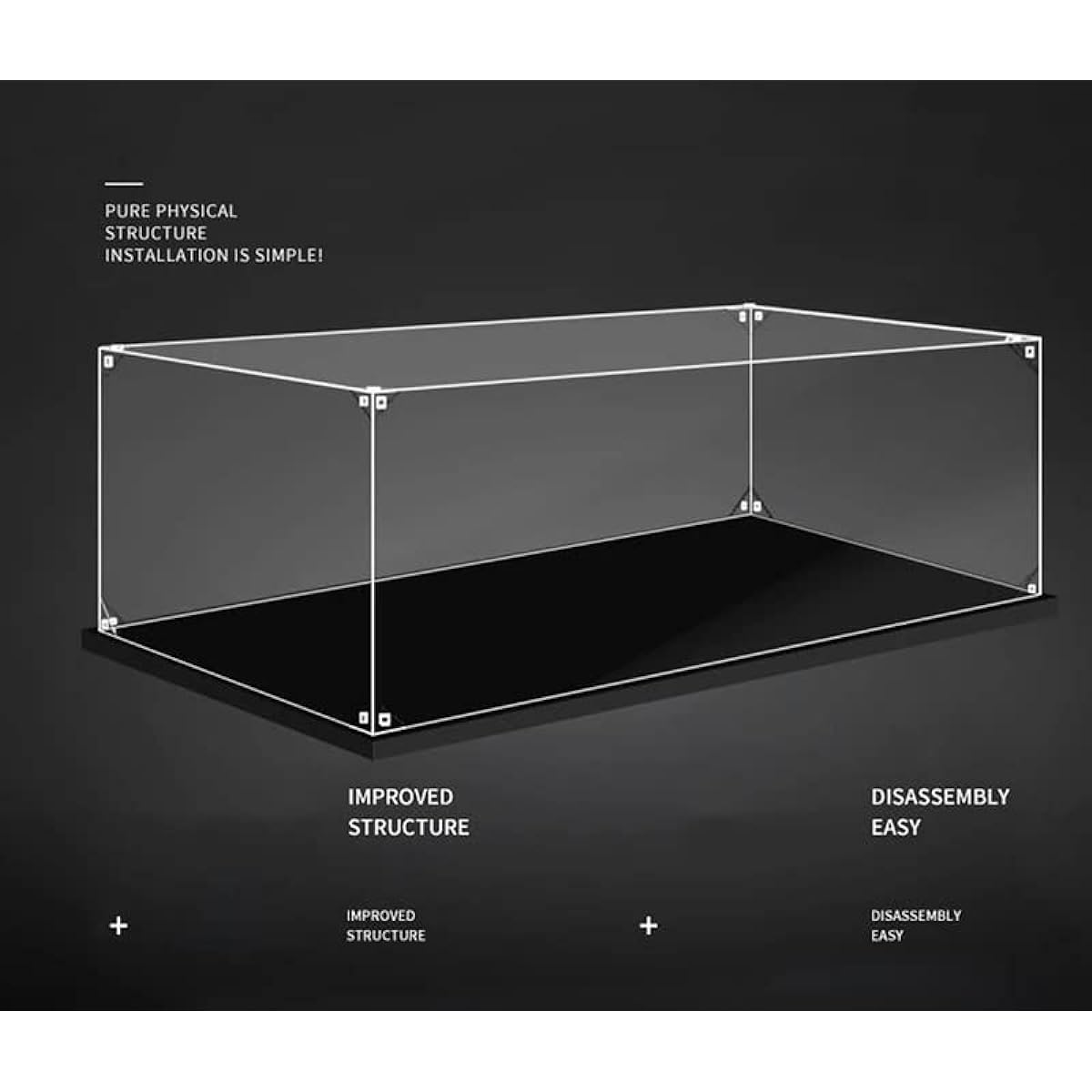 Welkin DC 3mm Display Case for Lego Walt Disney Tribute Camera 43230 Building Set Dustproof Clear Display Case Compatible with LEGO 43230 (Model Not Included)