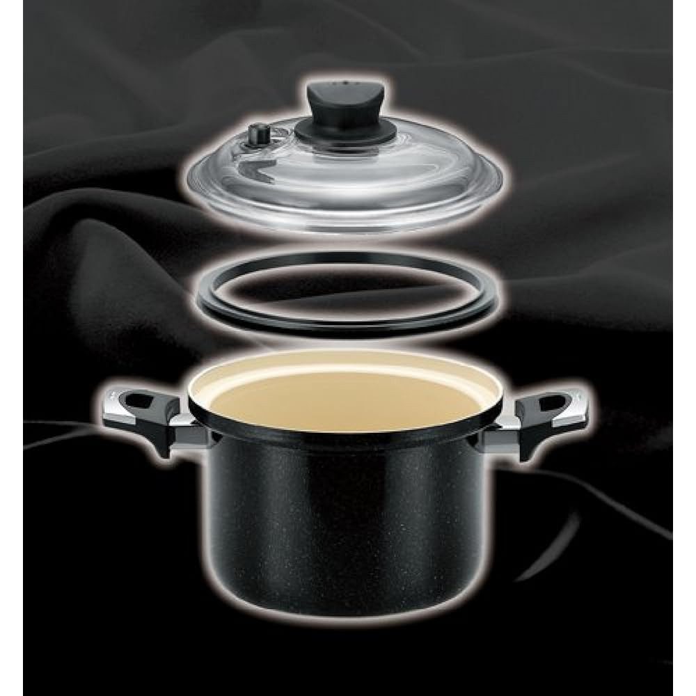 Wahei Freize Deep Decompression Two-Handed Pot 24cm 6L Insulated Cooking Pot Lop Tuck Compatible with IH RR-4348