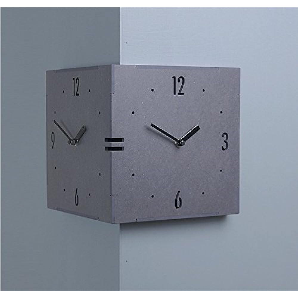 Corner double-sided clock handmade wooden double-sided wall clock fashionable wall clock Scandinavian clock interior
