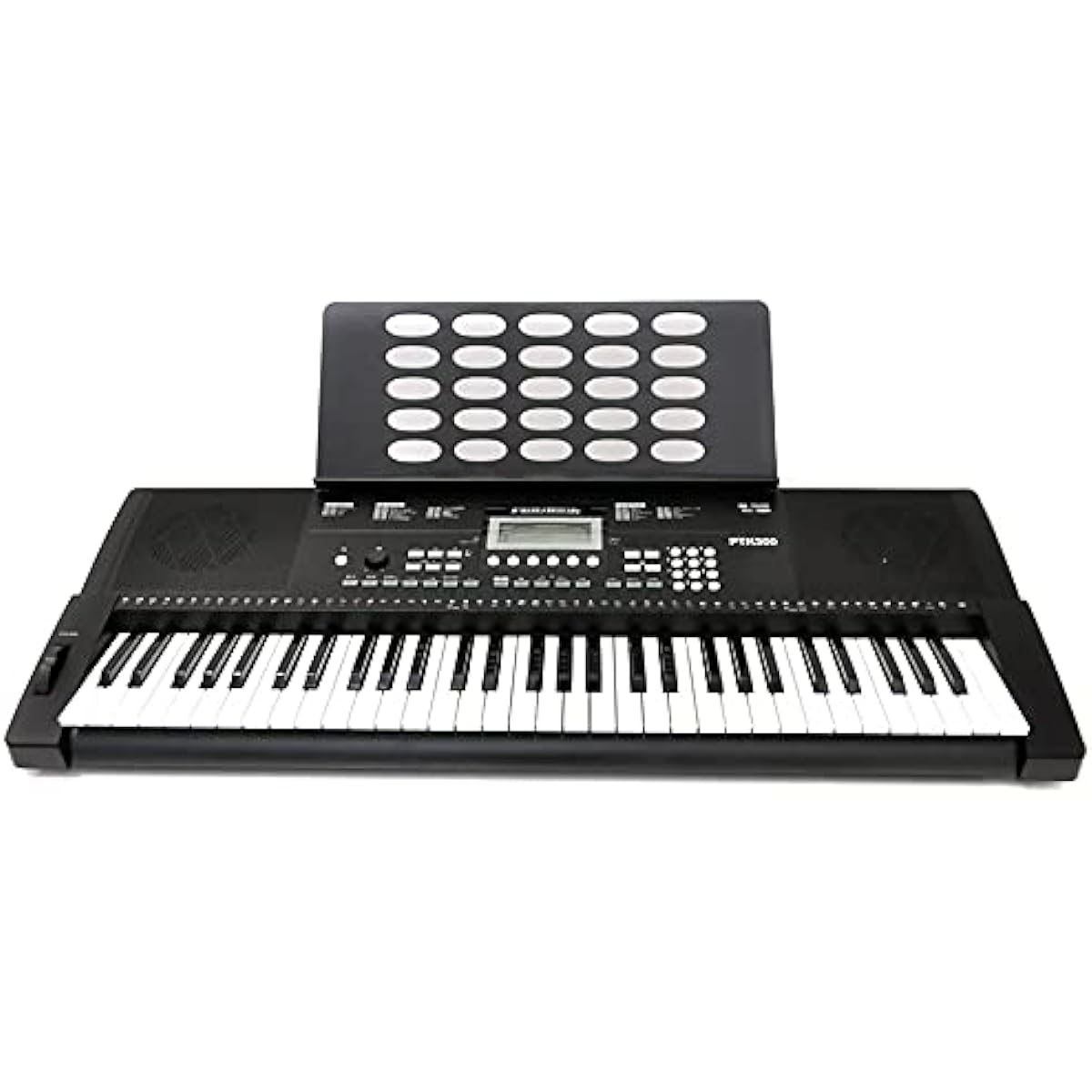 PLAYTECH Keyboard Stand Bench Set 61 Keys Lightweight Built-in Speaker Velocity Compatible PTK300