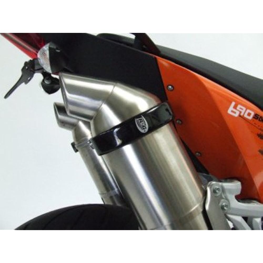 R&G Exhaust Protector Oval Supermoto Style Black RG-EP0005BK