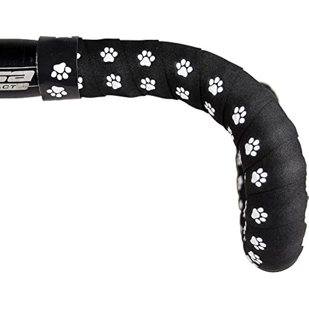 POKEMARU Meow Tape Black/White Paw POK-L-CATPAWS-BK Black/White