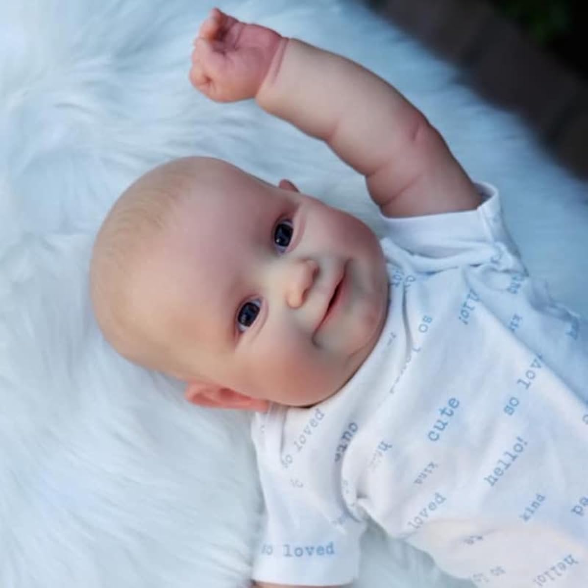 Lonian Baby Doll 50cm/60cm Reborn Doll Handmade Toddler Baby Doll Realistic Handmade Baby Doll Premium Painted Doll for Girl Kids Best Gift Girl Toy (60CM, Blue Eyes)