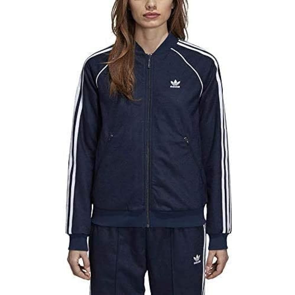 adidas Adidas SST SUPERSTAR TRACK TOP Superstar Track Top Jacket Wool Blend Single Jersey Women's L (162-168cm) Domestic Genuine Product FIV57 College Navy