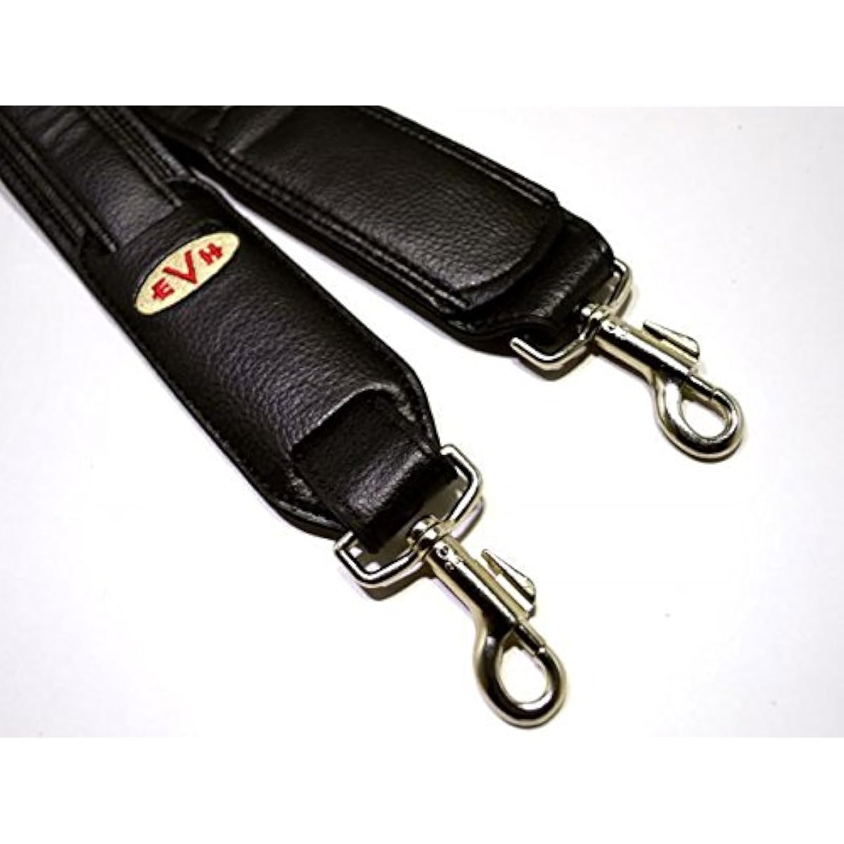 EVH Guitar Strap Black Leather Standard/Holder&Heaton Set