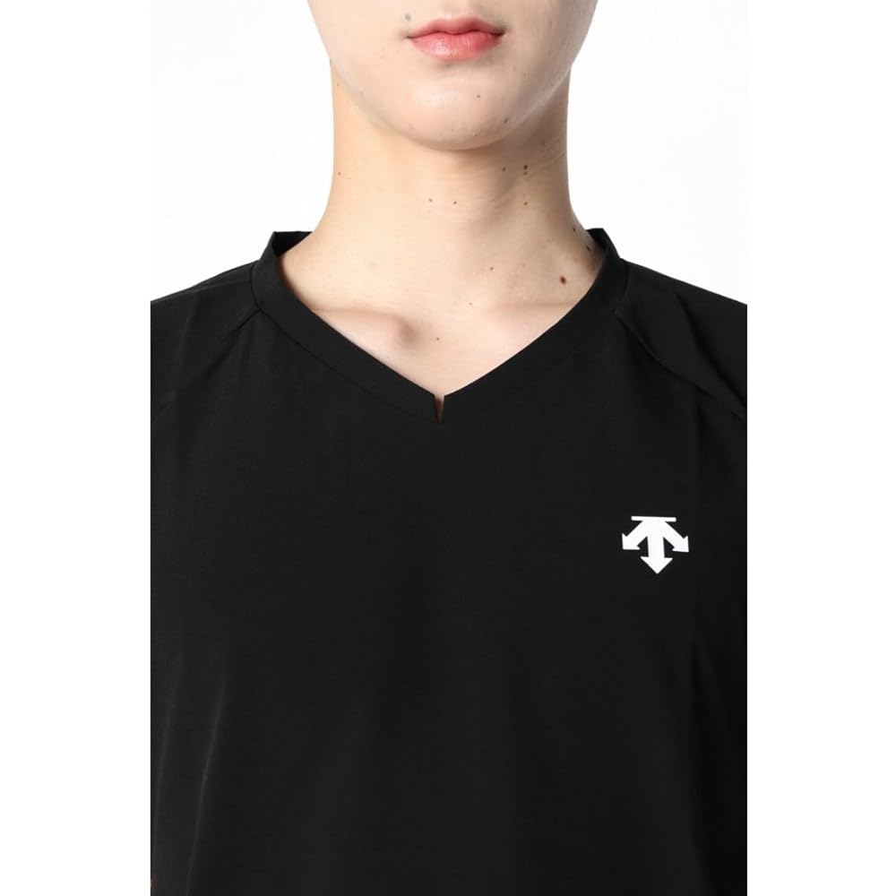 [DESCENTE] Volleyball Shirt, T-Shirt, Short Sleeve Practice Shirt, Practice Wear, Stretch, D Slit Cut, Sweat Absorbent, Quick Drying, Worn by Yuki Ishikawa