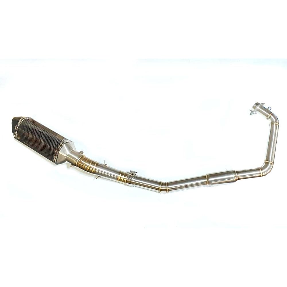 [CBR250R MC41 late model (2014 model and later) pipe stainless exhaust pipe] [Carbon fake 2 total length 37cm with baffle]