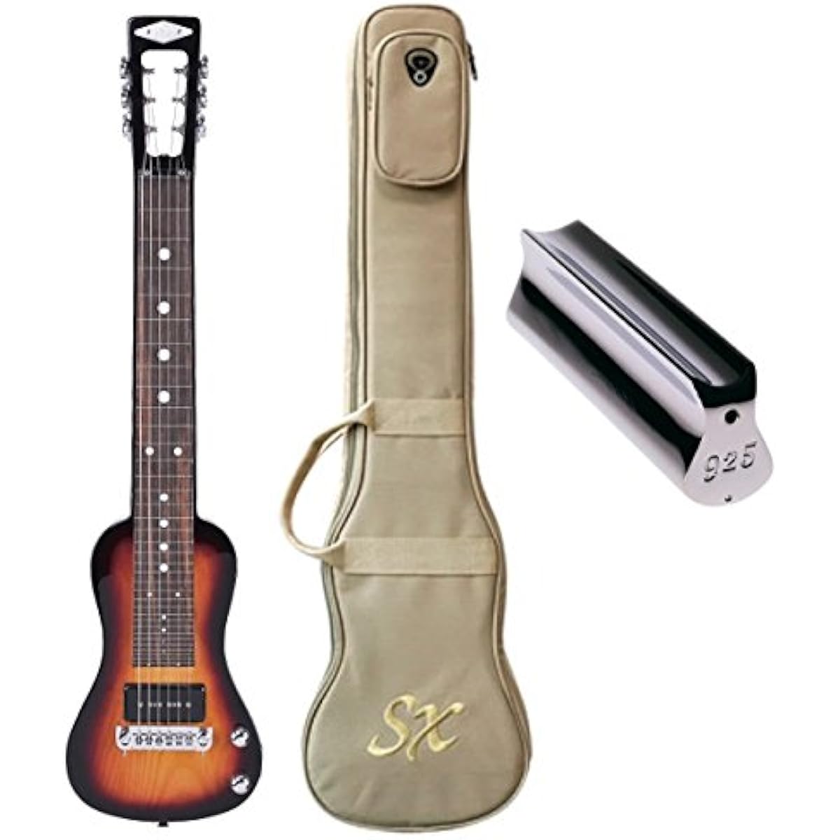 SX Guitars SX Guitar Lap Steel Guitar LG2 3TS with Dunlop Slide Bar