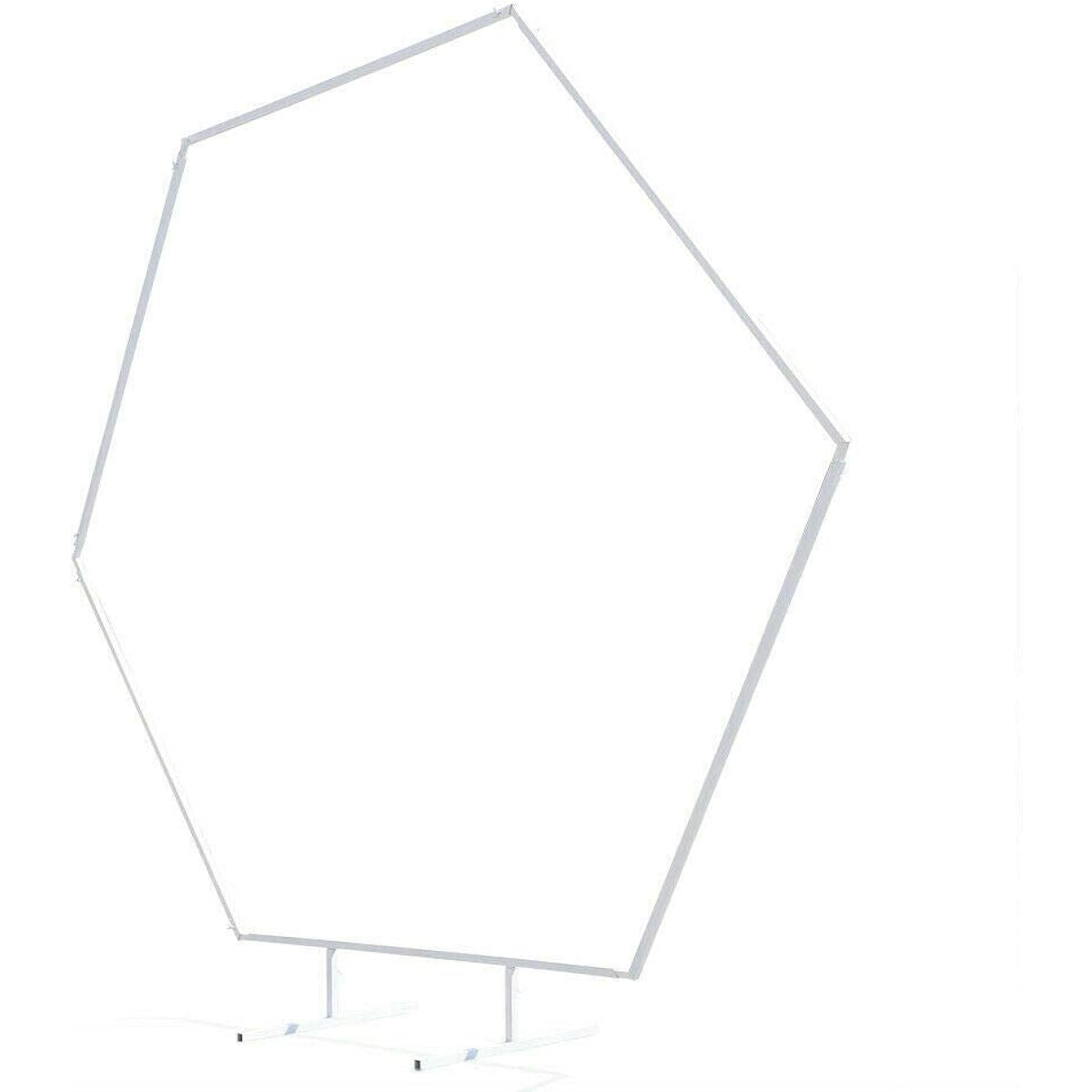 TBVECHI 2.4M/94inch Wedding Arch Backdrop Stand, Hexagonal Archway, Freestanding Wedding Archway Frame, Romantic Background Decoration, DIY Decor for Wedding Event Birthday Party