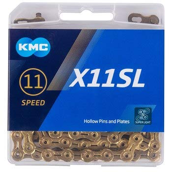 KMC X11SL Chain 11 Speed/11s/11 Speed 118Links (Gold) [Parallel Import]