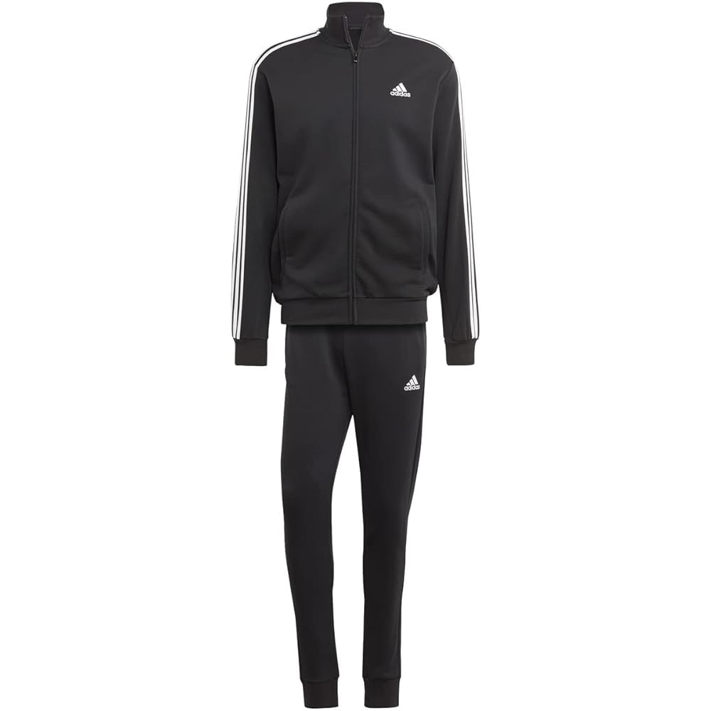 Adidas Jersey Top and Bottom Set Sportswear Basic 3 Stripes French Terry Tracksuit ECT00 Men's