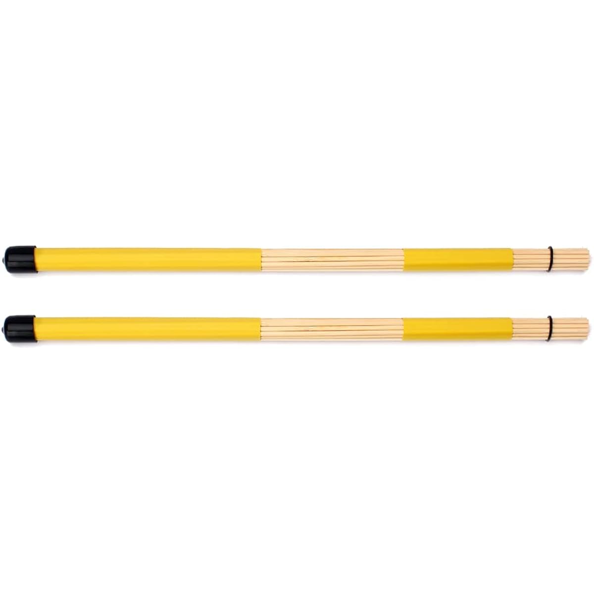Ogdni 1 Pair Jazz Drumsticks Bamboo Hot Rod Drumsticks for Jazz Folk Music Yellow