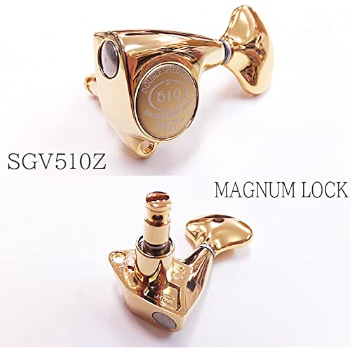 GOTOH Guitar Tuners SGV510Z MG L5 GG L3 R3 Magnum Lock Gold Both Sides Set of 6 [Includes Ebi Original Pick]