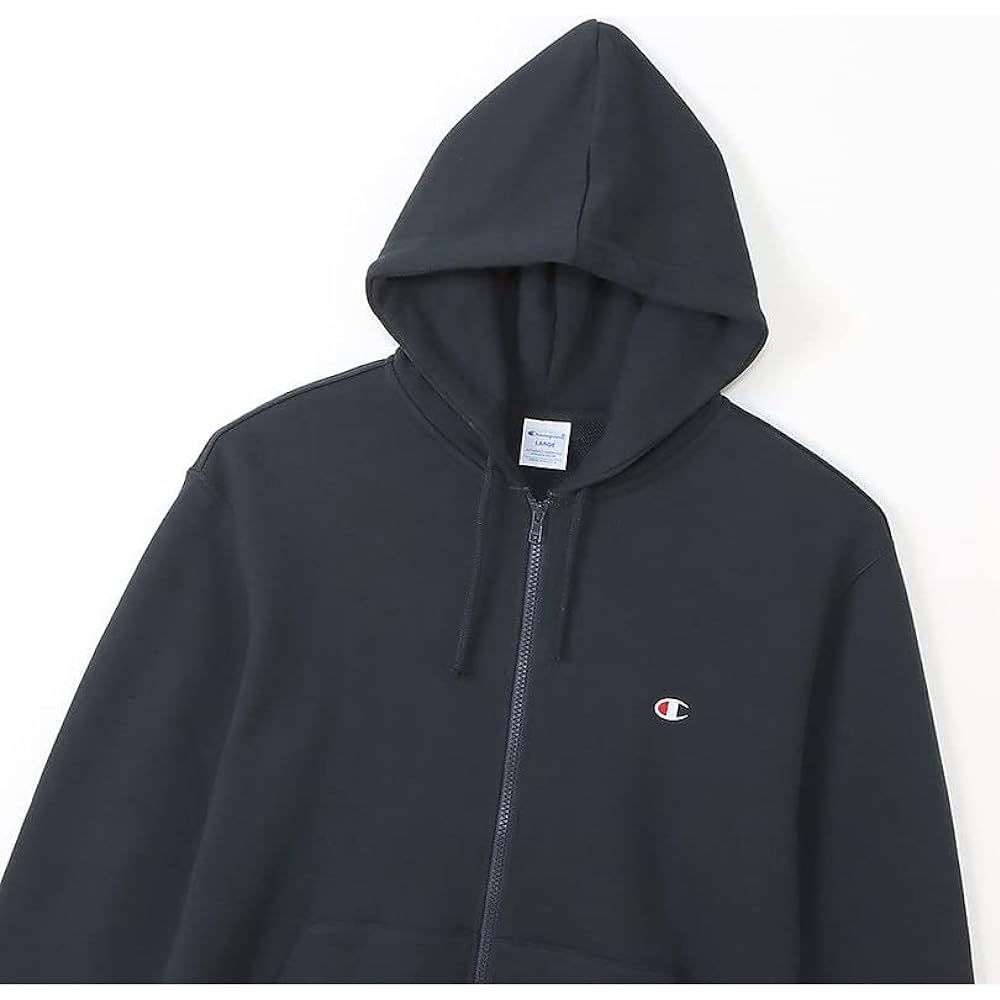 [Champion] Hoodie, Long Sleeve, One Point Logo, Zip Hooded Sweatshirt, C3-W104Z Men's