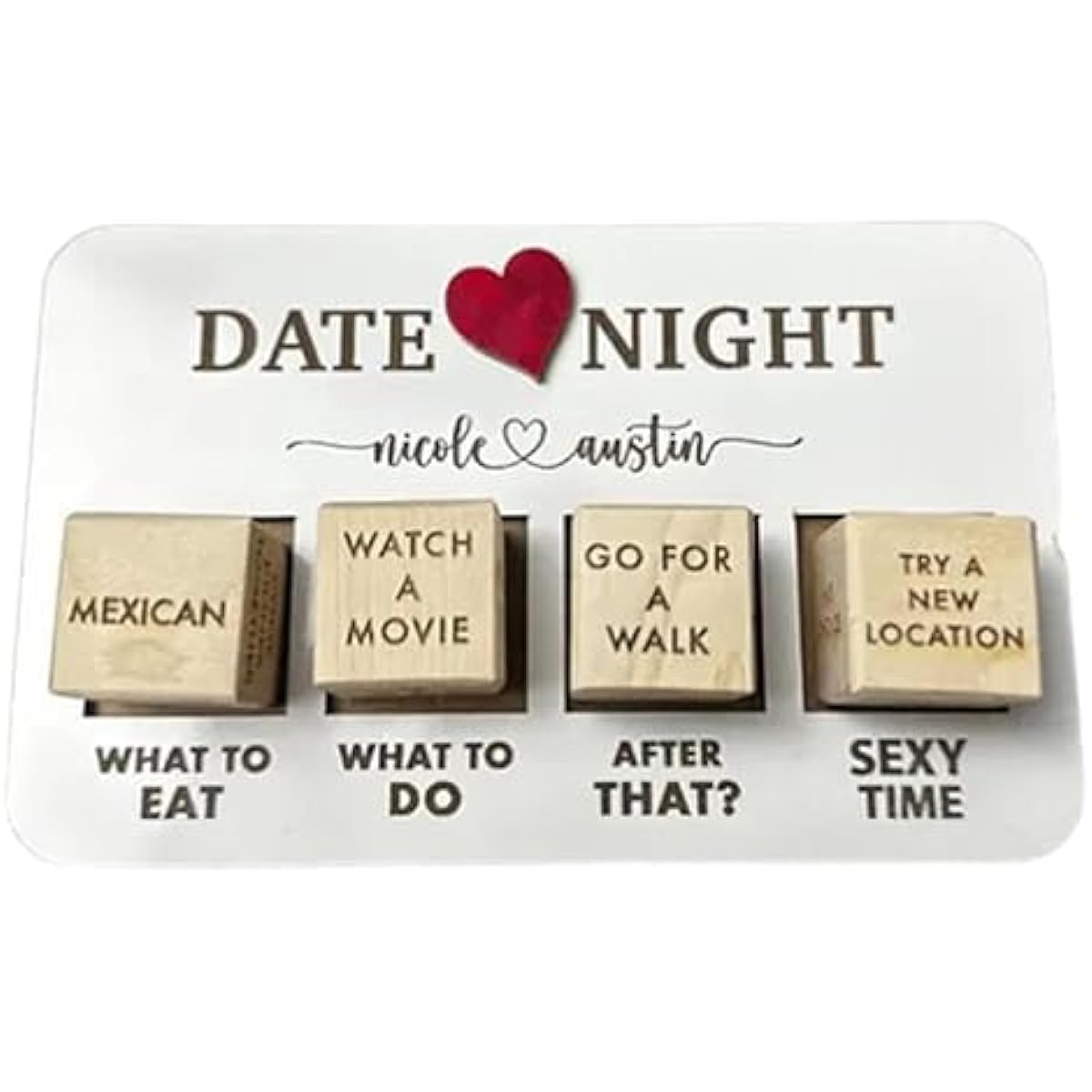 1 Set Date Night Dice Kit, Funny What to Do Reusable Couple Dice for Valentine's Day, Anniversary, Birthday Gift