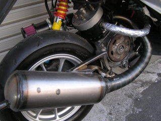 KN Planning Super Dio ZX Super DIOZX AF27 AF28 Chamber Muffler Compatible with 50cc to 80cc