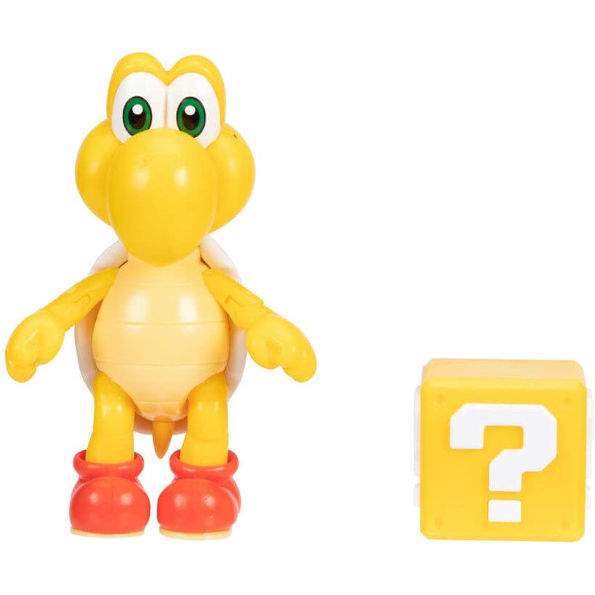SUPER MARIO Collectible Red Parakoopa Tropa 4-Inch Posable Articulated Figure with Question Mark Accessory for Ages 3 and Up