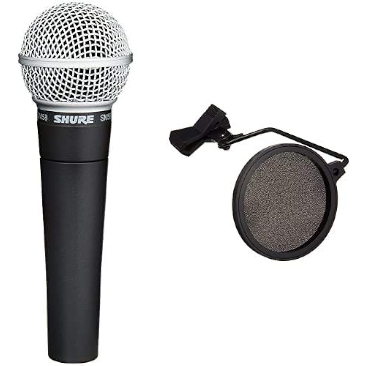 [Set purchase] SHURE Dynamic Microphone SM58-LCE + Kikutani Pop Blocker PO-5S Set