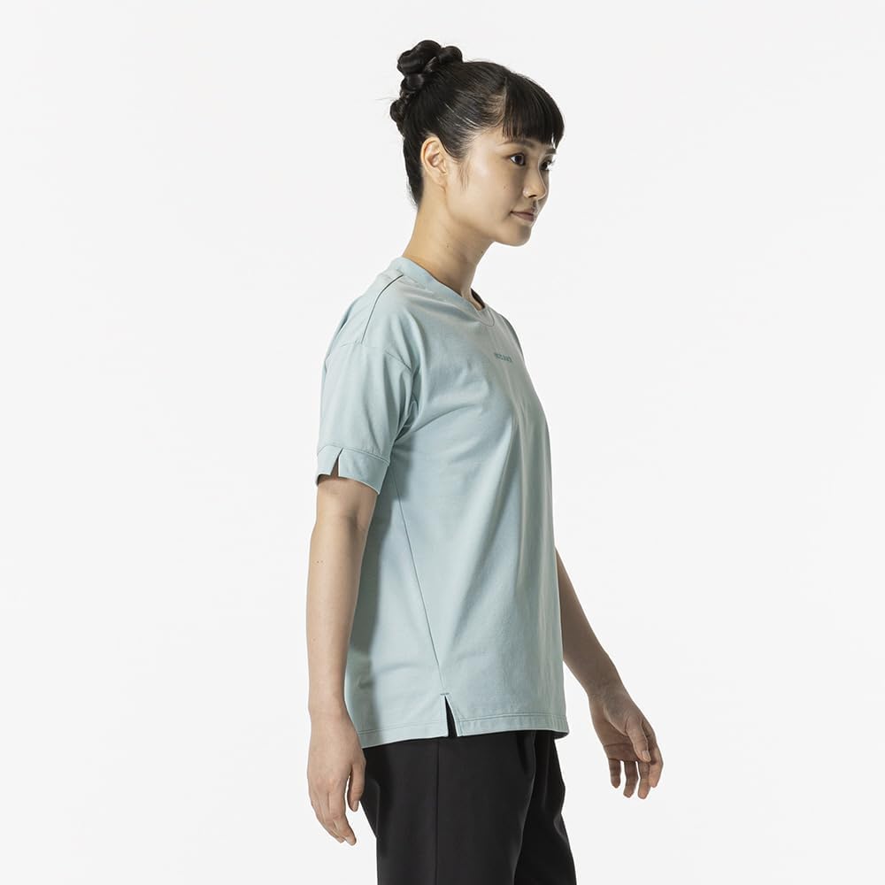 [Mizuno] Women's Training Wear, Soft Dry, Short Sleeve T-Shirt, Comfortable, Sweat Absorbent, Quick Drying, UPF50+ 32MAB300