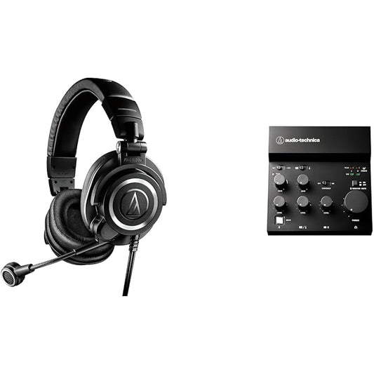 Audio-Technica AT-UMX3 Audio Interface & ATH-M50xSTS Headset USB Audio Mixer XLR Distribution Equipment