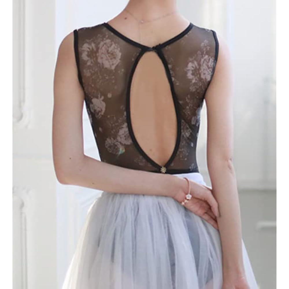 ProDance Printed Black Pattern Tank Top Ballet Leotard Women's PLT007NO