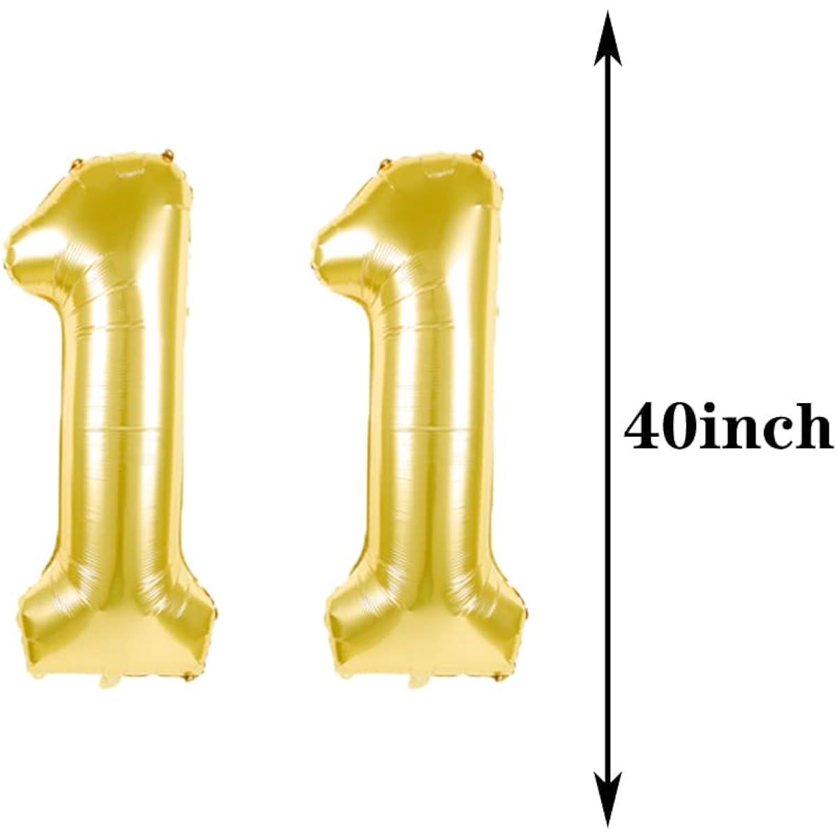 Sweet 11th Birthday Decorations Party Supplies, Gold Number 11 Balloons, 11th Foil Mylar Balloons, Latex Balloon Decorations, 11th Birthday Gifts, Perfect for Girls, Women, Men, Photo Props.