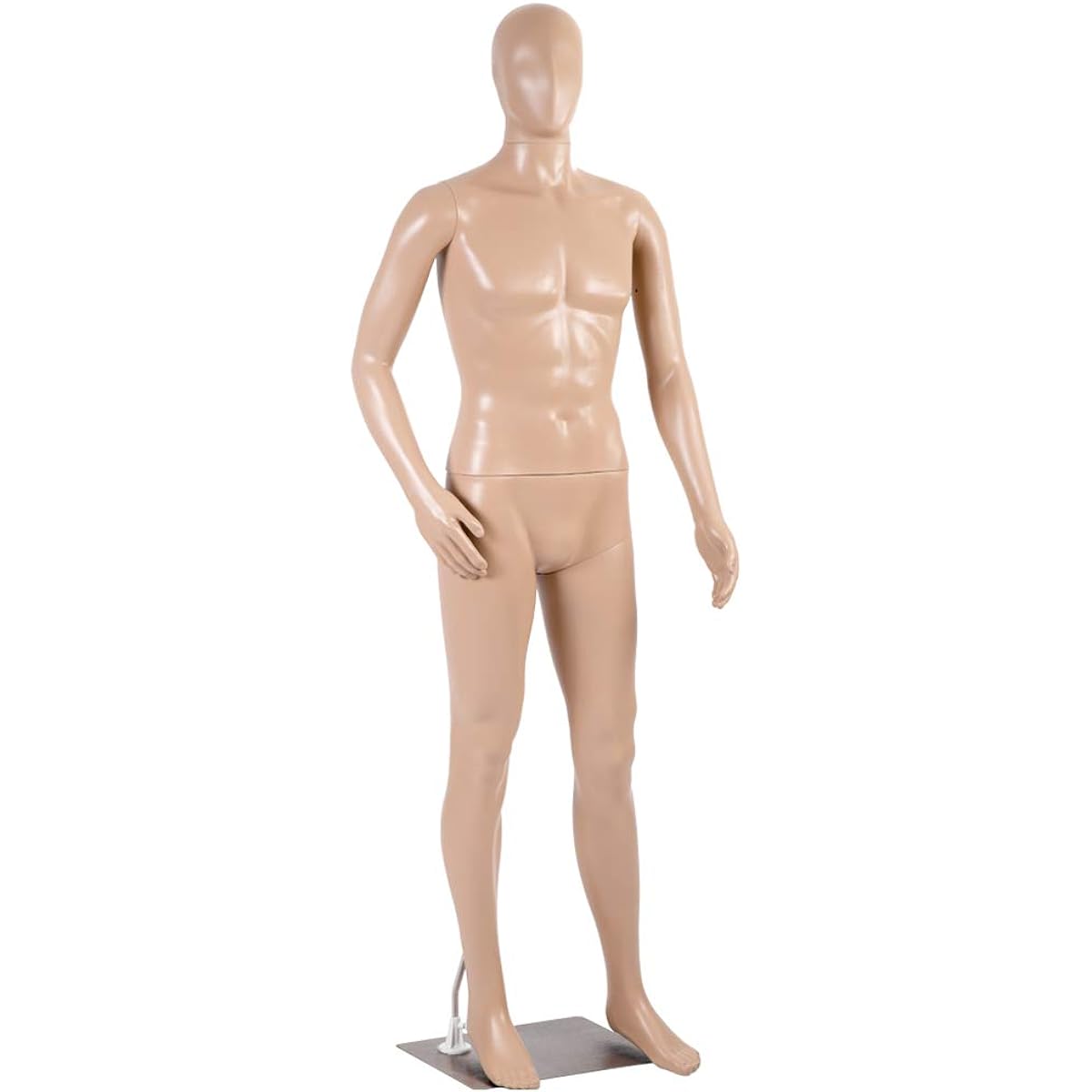 Male Full Body Realistic Mannequin Display Head Turns Dress Form w/Base