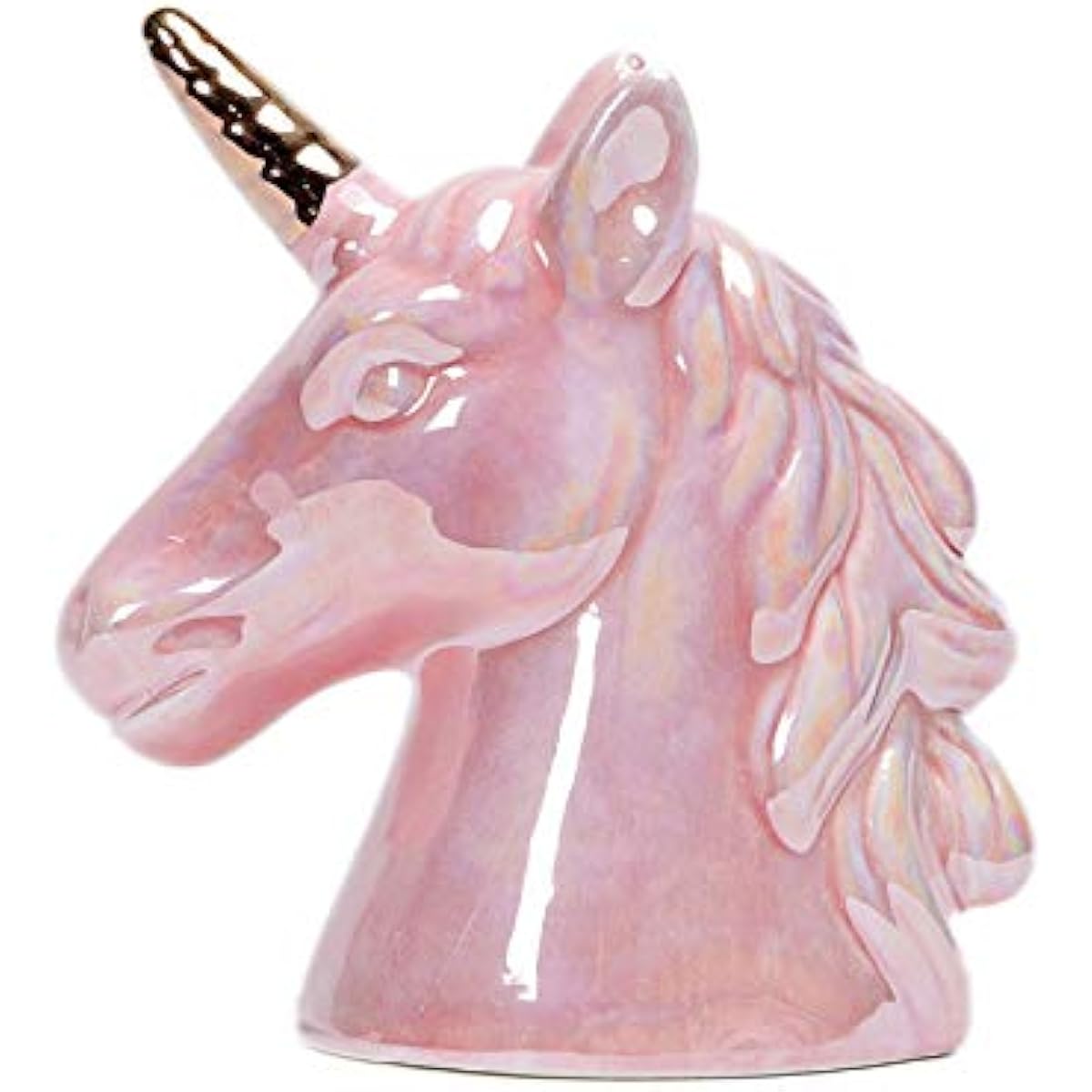 Hooshion Ceramic Unicorn Piggy Bank Unicorn Money Box Coin Bank Desktop Decoration for Kids Girls Boys Birthday Gift (Pink)