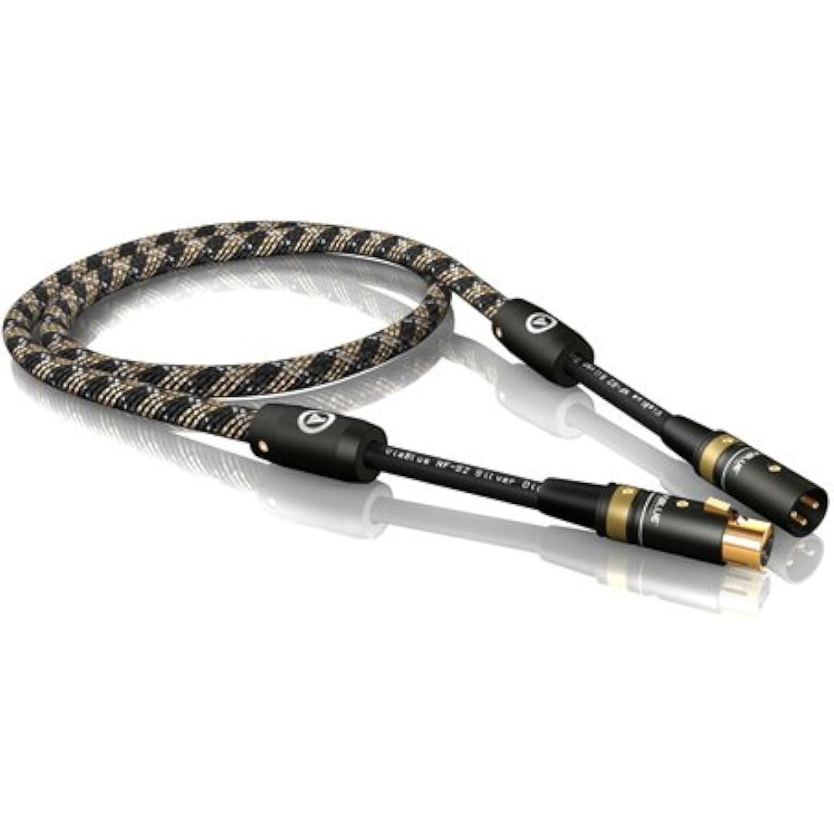 VIABLUE NF-S2 SILVER HIGH-END AES/EBU DIGITAL CABLE | Sleeved 1pc | XLR,110Ω,Digital Audio Cable (5m, Red/RED)