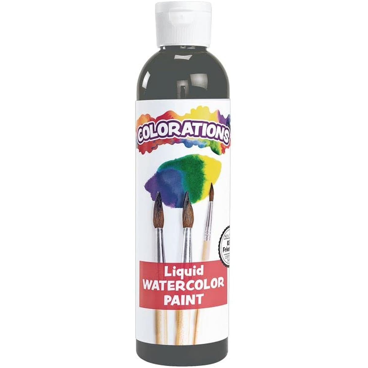 Colorations Liquid Watercolor Paint, Black - 8 oz. (Item # LWBK)