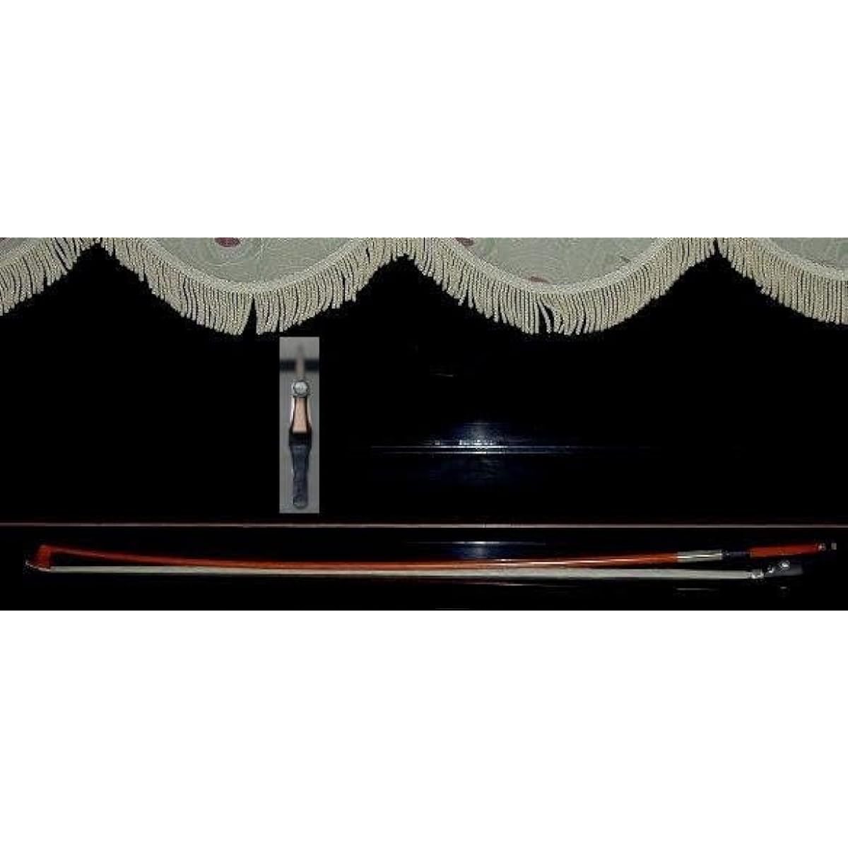 VN bow, made of Fernambuco wood, ebony, good tone