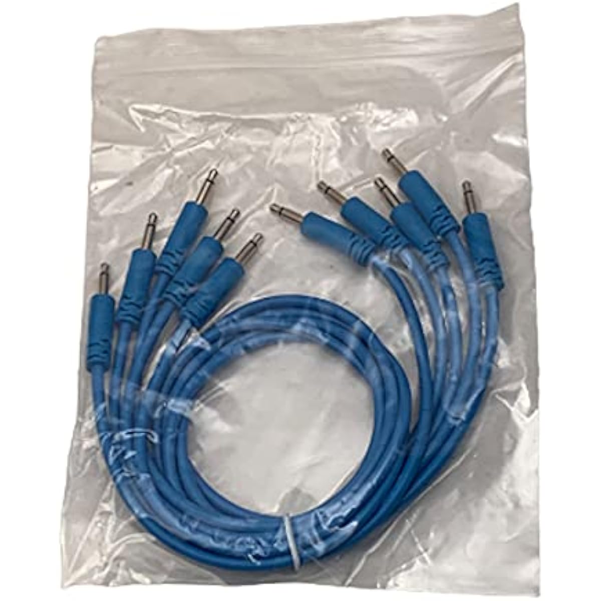 Luigis Modular Supply Spaghetti Urarack Patch Cables - Pack of 5 Blue Cables 18 (45cm)