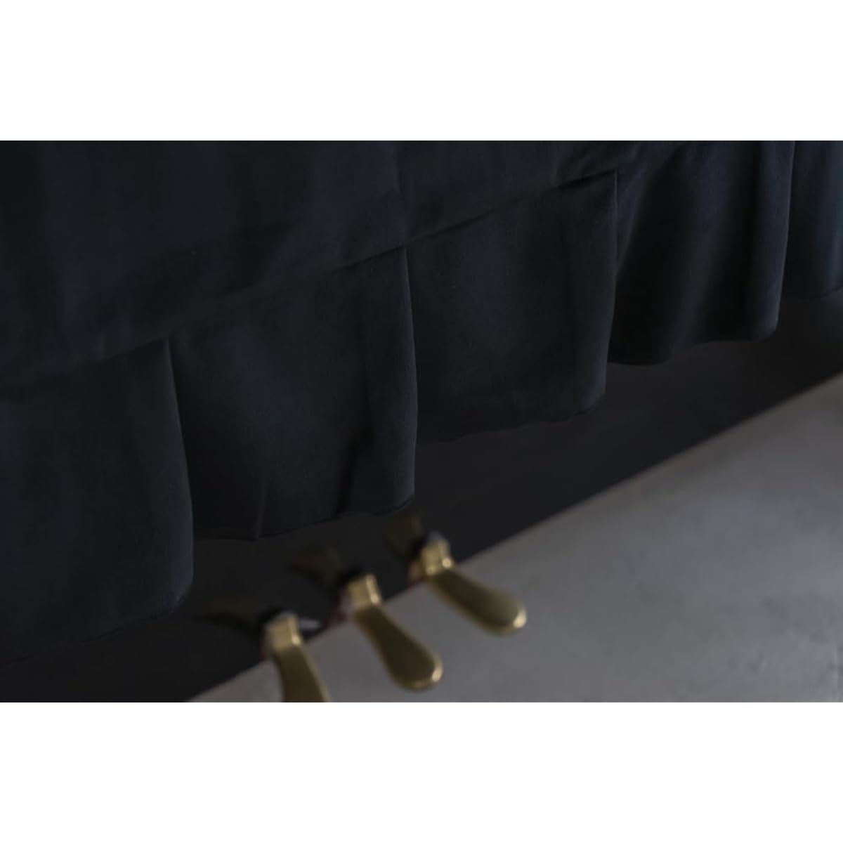Clairevoire Classic: Premium Velvet Upright 1/2 Piano Cover | Waterproof | Handcrafted with premium velvet | Double layer design | Fits standard size upright piano (black)