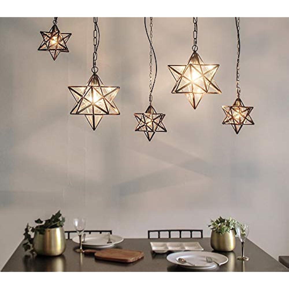 Diclasse Pendant Lamp Etoile Small with Lamp (E17 Base Incandescent Mini Bulb 40W Clear) Hanging Ceiling LP3130BR