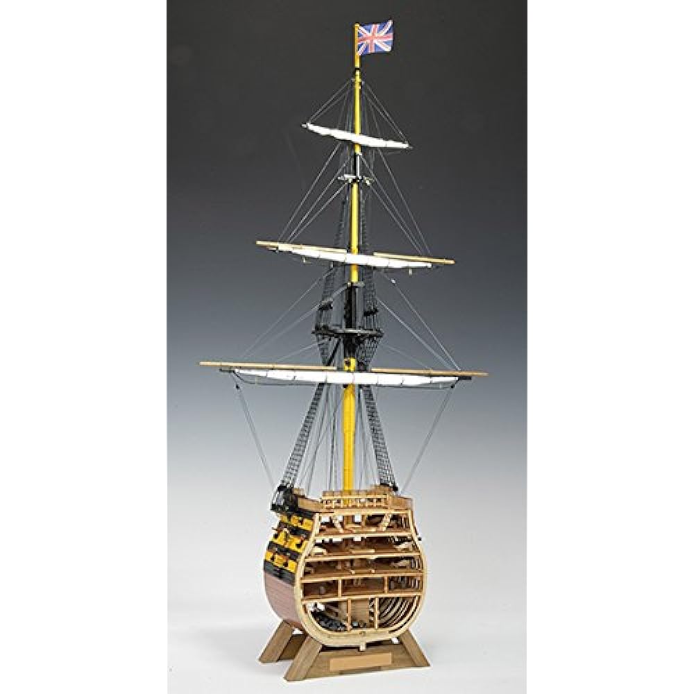 Woody Joe 1/160 Royal Navy Victory Cut Model (With Sail) Wooden Model Unpainted Assembly Kit