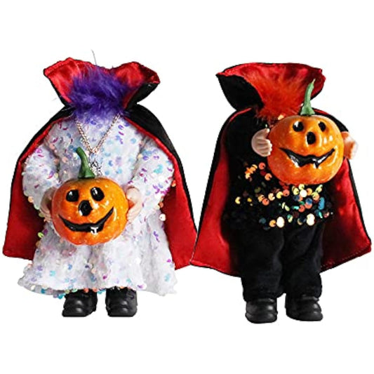 2 Piece Halloween Gnomes Plush Decoration Halloween Elf Dwarf Gnomes Handmade Swedish Tomte Gnomes Halloween Decoration Home Party Table Kitchen Tiered Tray Decoration Halloween Gnomes Gift Style 8