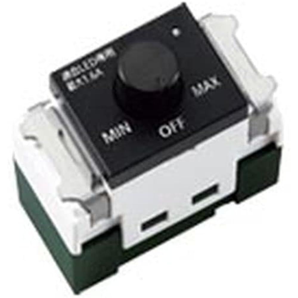 Panasonic SO-STYLE LED Embedded Reverse Phase Dimmer Switch C Switch C Compatible LED Only 3.2A Rotary Type with Lower Limit Illuminance Setting Function Matte Black WNS575830B