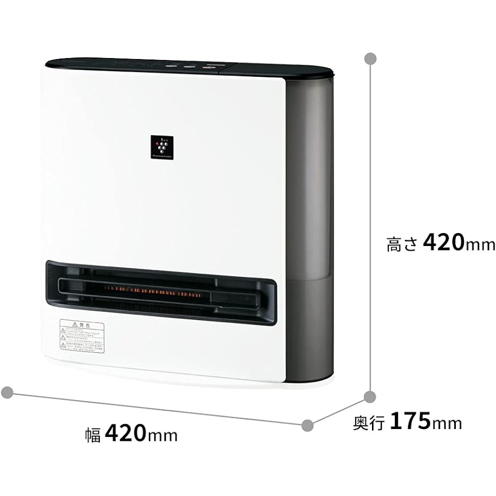 Sharp Humidifying Ceramic Fan Heater Heating 6(8) Tatami / Humidifying 11(18) Tatami / Plasmacluster 7000 6 Tatami Large Air Volume White HX-PK12-W
