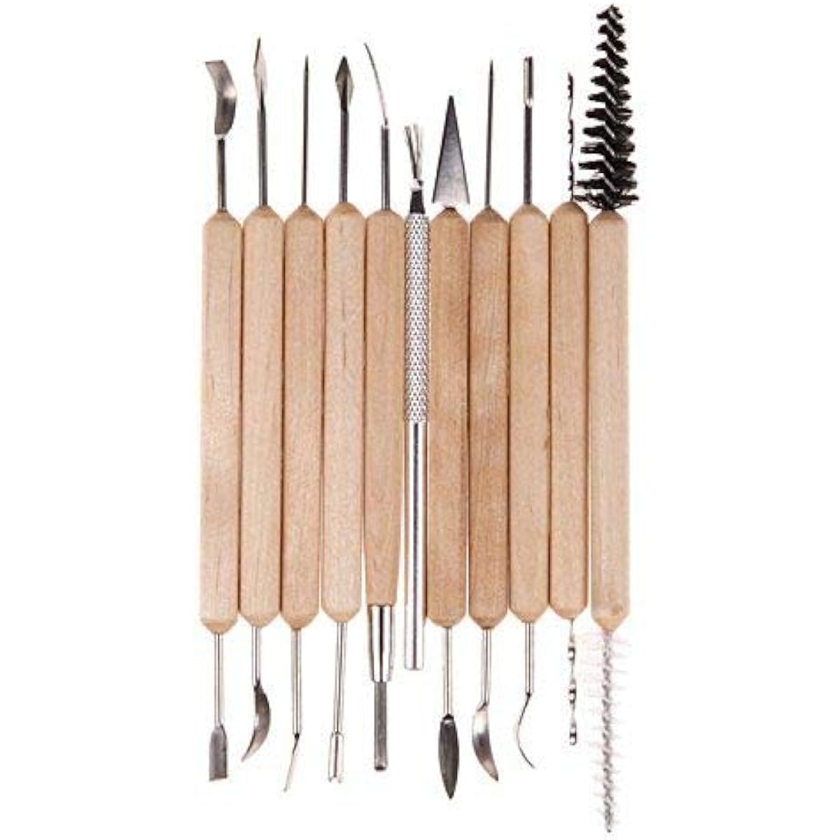 DIY Crafts 11X Ceramic Clay Sculpting Carving Tool Set for Paint Sculpting (Design Number 2, Pack of 11)