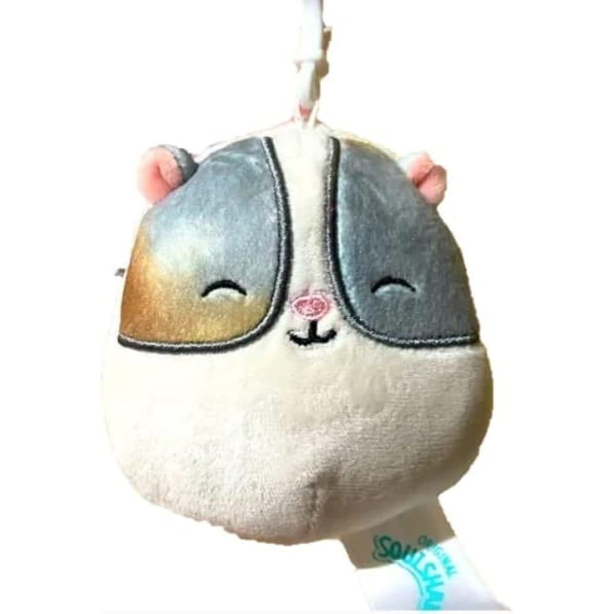 Squishmallow Official Kellytoy 3.5" Clip On Bag Keychain Backpack Clip Squishy Soft Plush Animal (Pax Hamster)