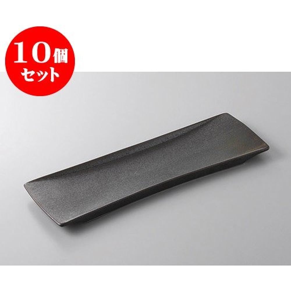 Set of 10 Ayu/Sanma Plate White Matte Sanma Plate [31 x 10 x 1.7cm] [Restaurant, Inn, Japanese Tableware, Restaurant, Commercial Use, Tableware]